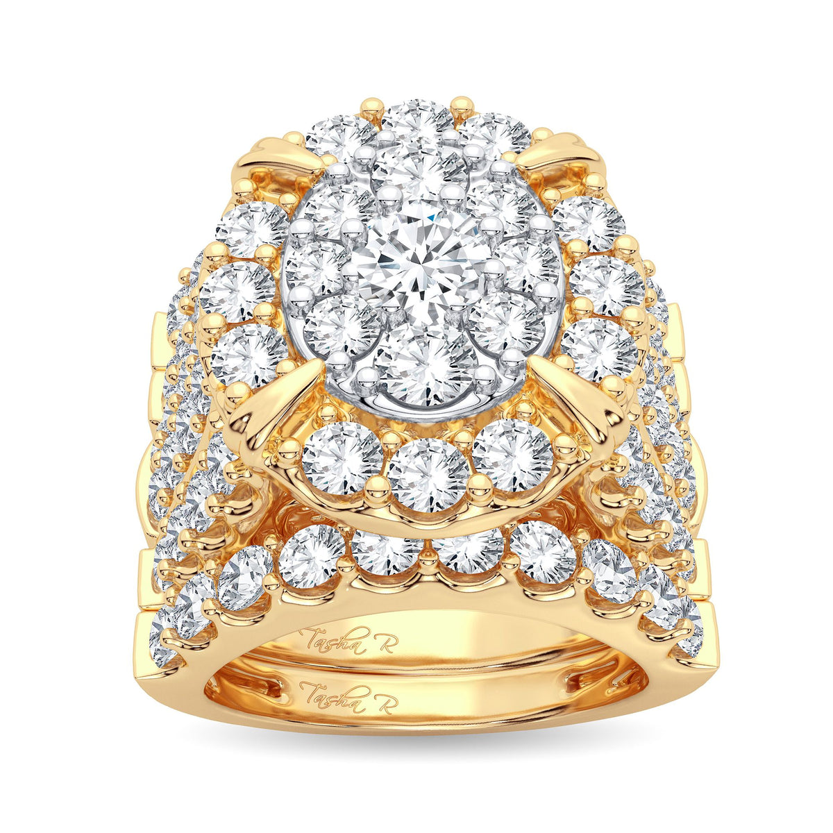 6.00 ct Diamond Bridal Ring in 14K Gold