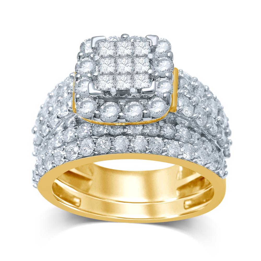 3.00 ct Diamond Bridal Ring in 14K Gold