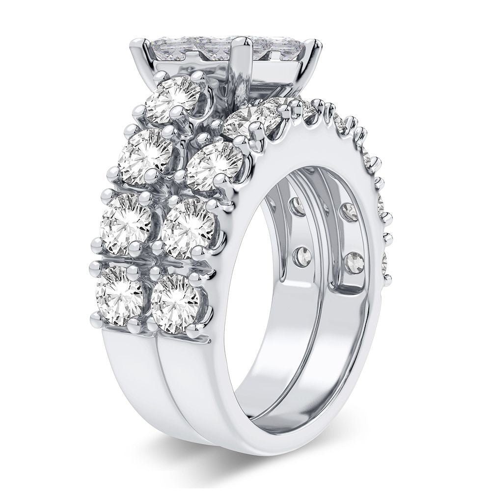 4.03 ct Diamond Bridal Ring in 14K Gold