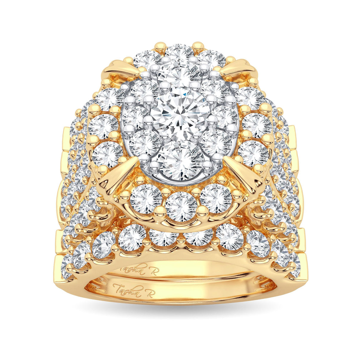5.00 ct Diamond Bridal Ring in 14K Gold