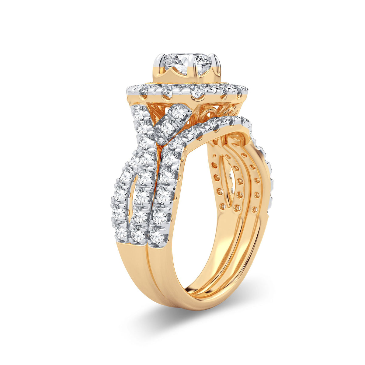 2.00 ct Diamond Bridal Ring in 14K Gold