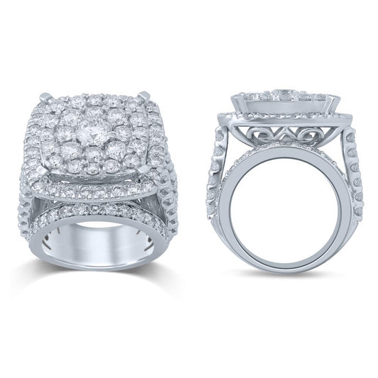 7.00 ct Diamond Bridal Ring in 14K Gold