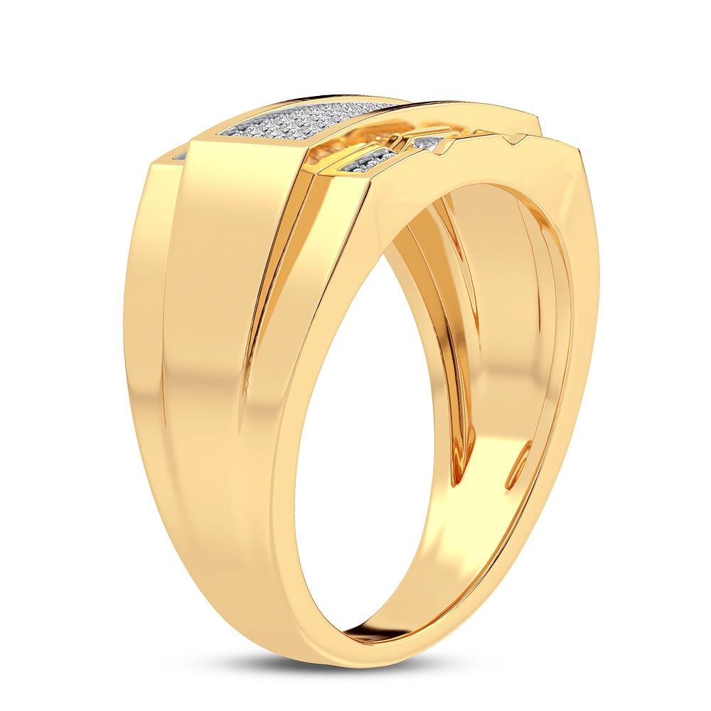 0.19 ct Men's Diamond Ring in 14K Gold