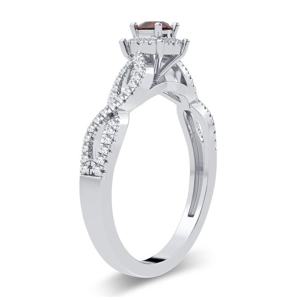 0.12 ct Ruby & Diamond Ring in 14K Gold