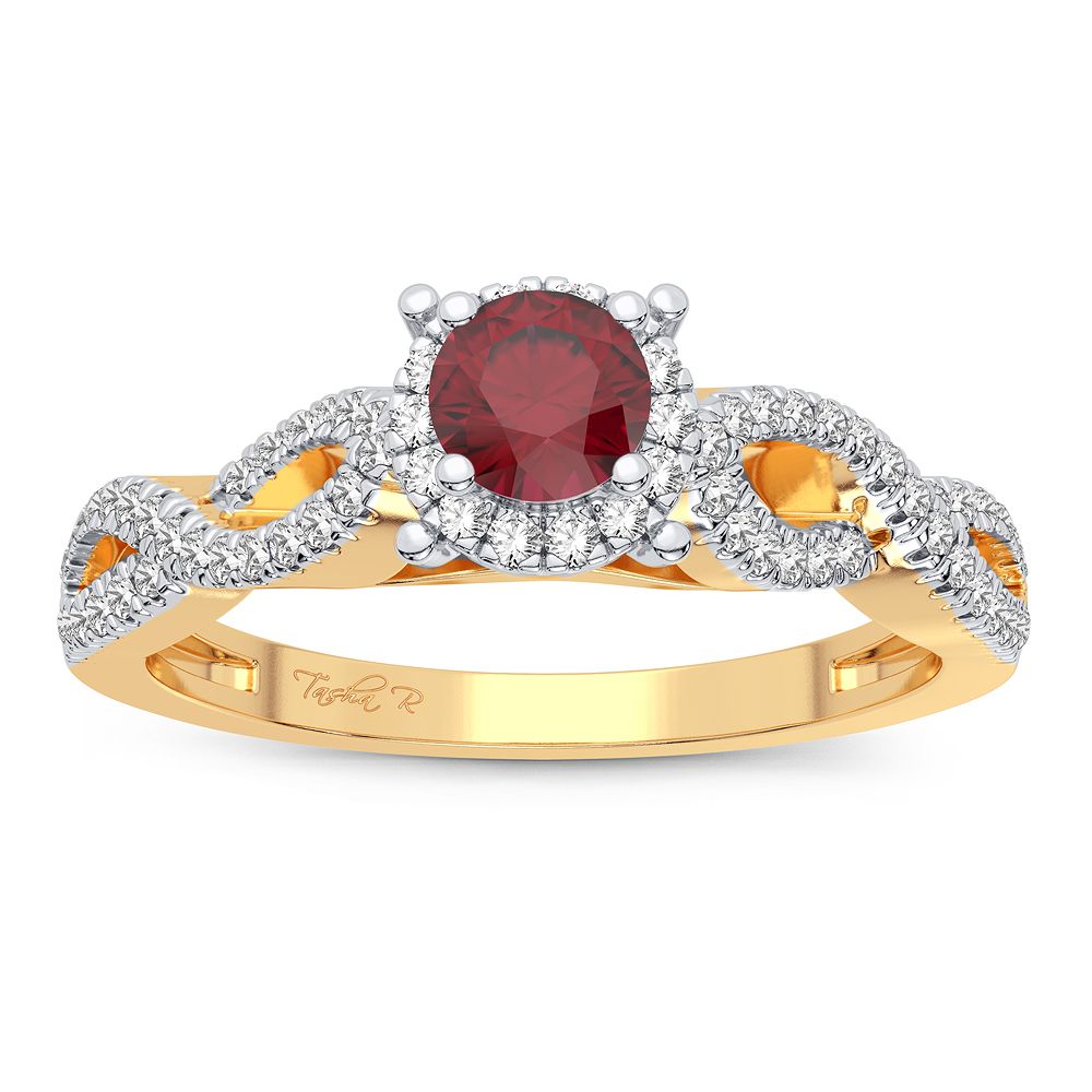 0.12 ct Ruby & Diamond Ring in 14K Gold