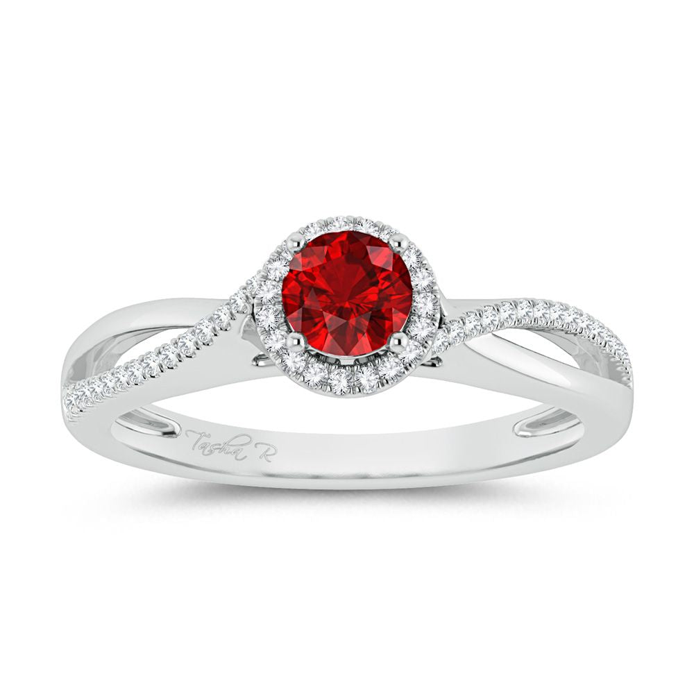0.10 ct Ruby & Diamond Ring in 14K Gold