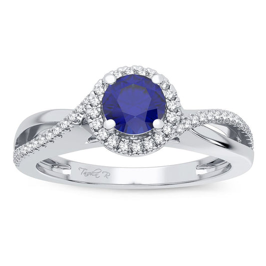 0.10 ct Sapphire & Diamond Ring in 14K Gold
