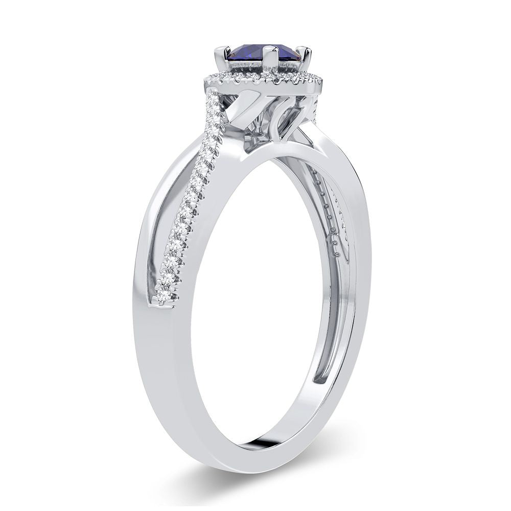 0.10 ct Sapphire & Diamond Ring in 14K Gold