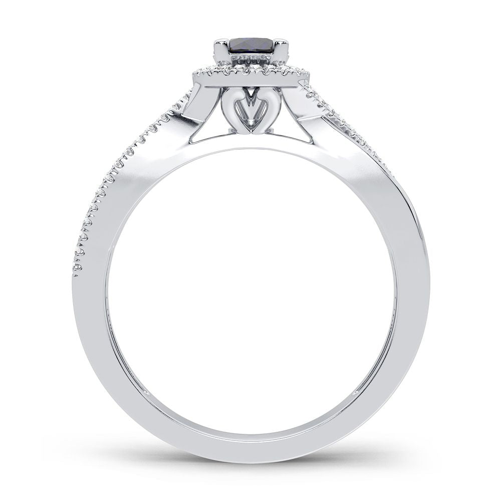 0.10 ct Sapphire & Diamond Ring in 14K Gold