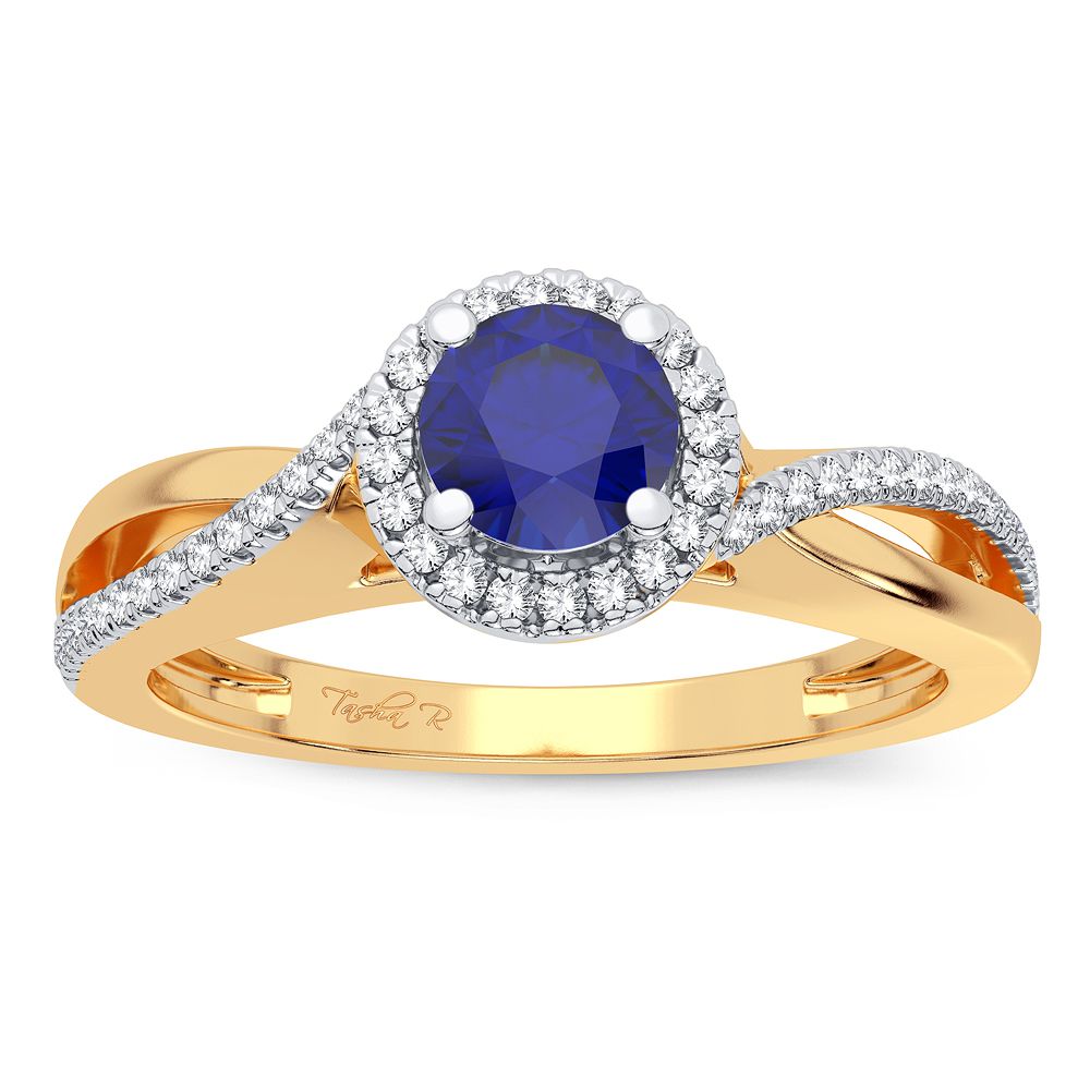 0.10 ct Sapphire & Diamond Ring in 14K Gold