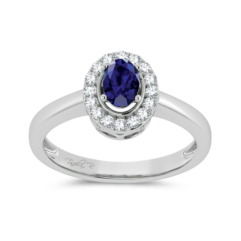 0.15 ct Sapphire & Diamond Ring in 14K Gold