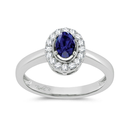 0.15 ct Sapphire & Diamond Ring in 14K Gold
