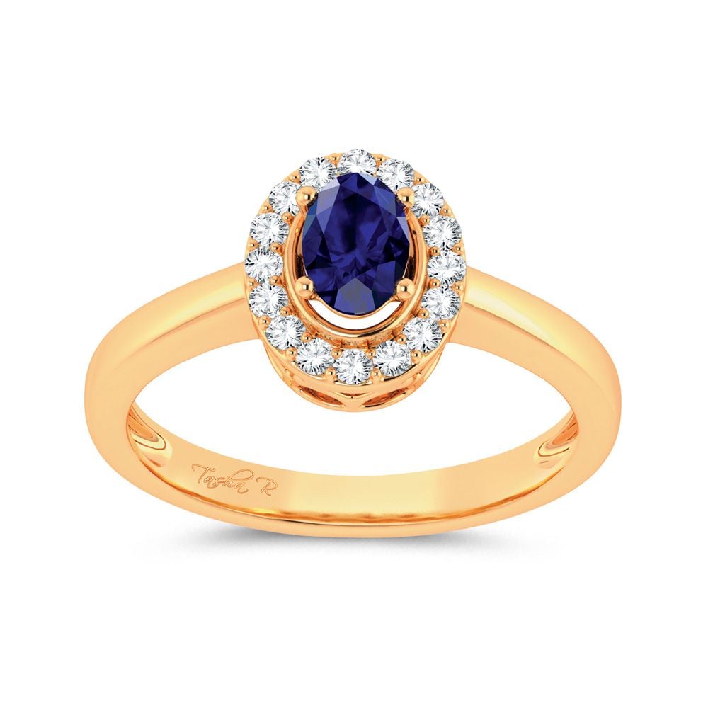 0.15 ct Sapphire & Diamond Ring in 14K Gold