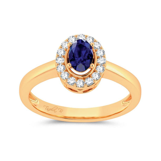 0.15 ct Sapphire & Diamond Ring in 14K Gold