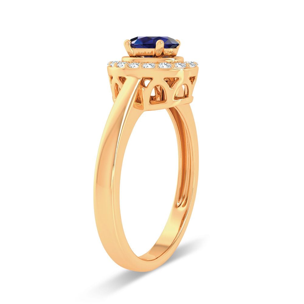 0.15 ct Sapphire & Diamond Ring in 14K Gold