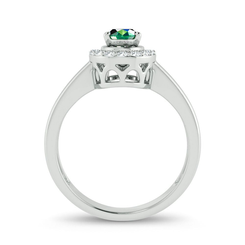 0.15 ct Emerald & Diamond Ring in 14K Gold