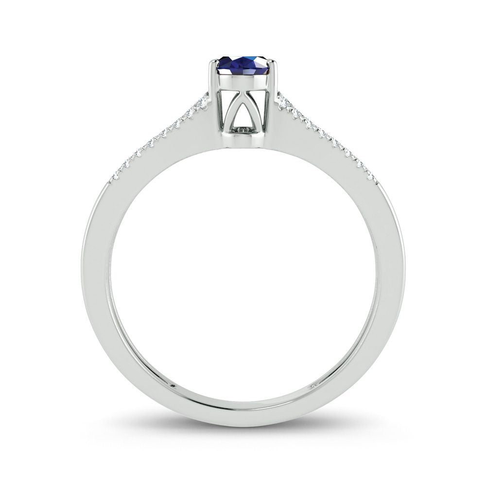 0.10 ct Sapphire & Diamond Ring in 14K Gold