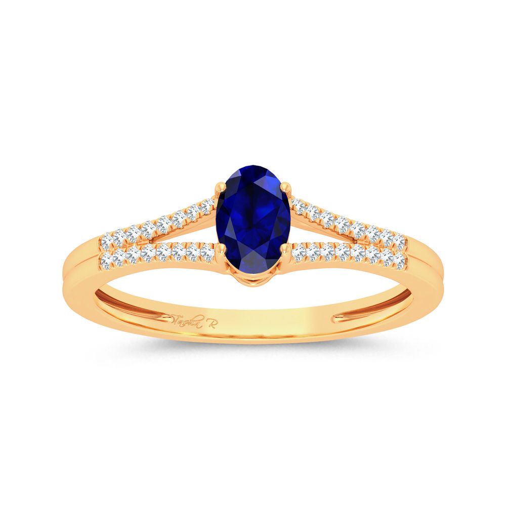 0.10 ct Sapphire & Diamond Ring in 14K Gold