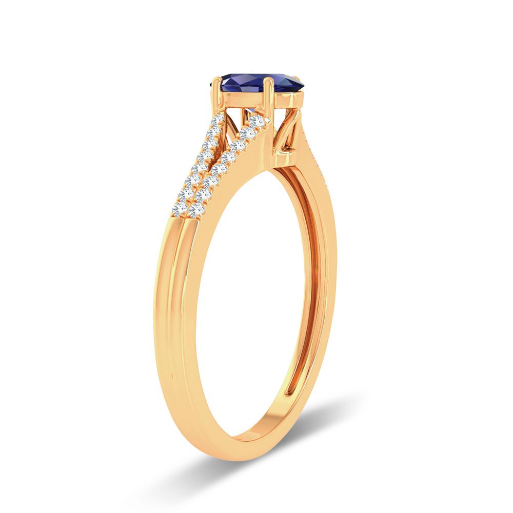 0.10 ct Sapphire & Diamond Ring in 14K Gold