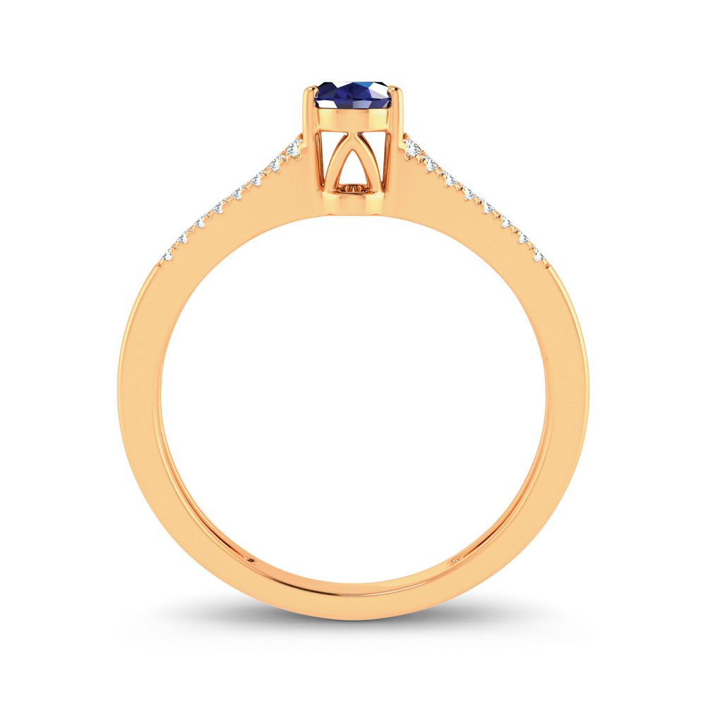 0.10 ct Sapphire & Diamond Ring in 14K Gold