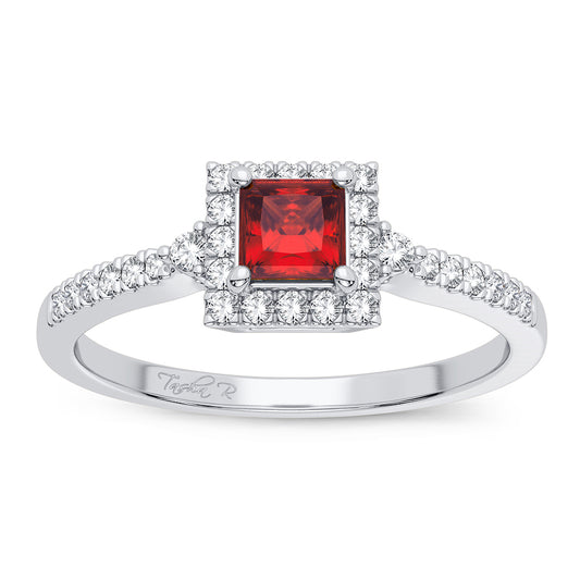0.14 ct Ruby & Diamond Ring in 14K Gold