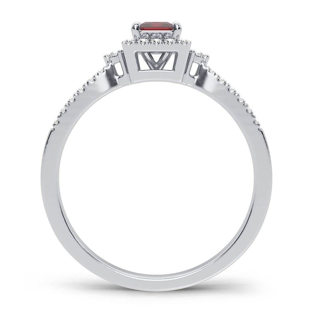 0.14 ct Ruby & Diamond Ring in 14K Gold