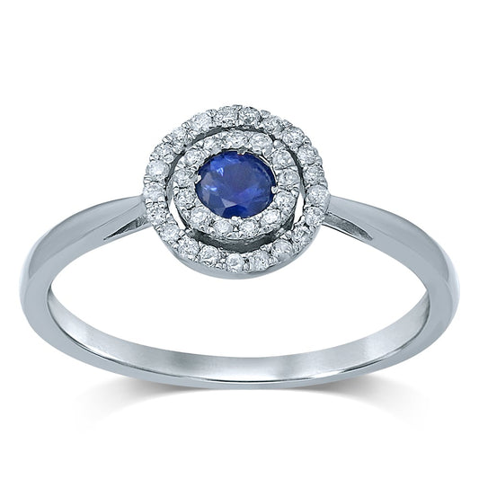0.14 ct Sapphire & Diamond Ring in 14K Gold