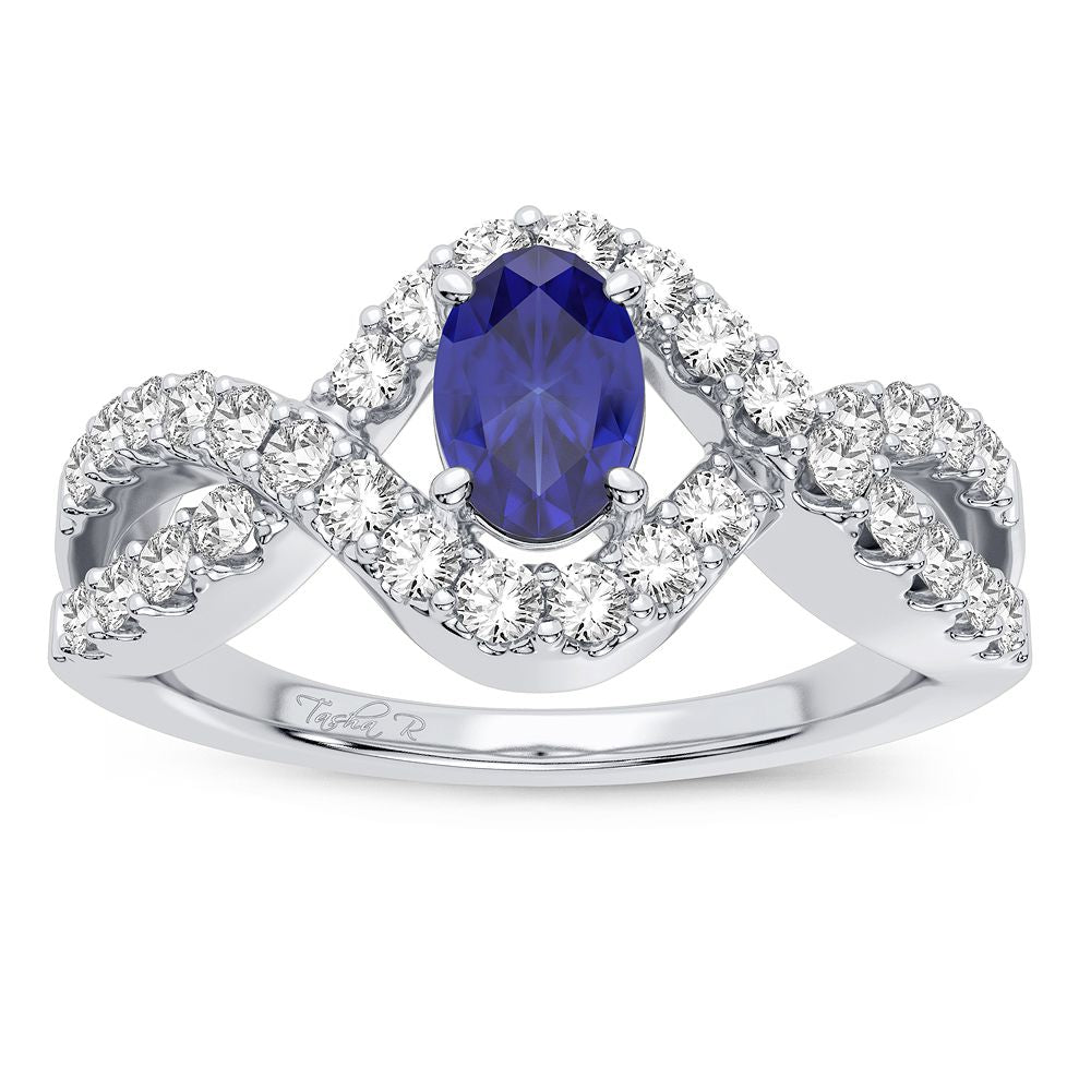0.50 ct Sapphire & Diamond Ring in 14K Gold