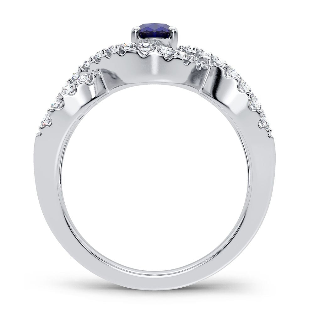 0.50 ct Sapphire & Diamond Ring in 14K Gold