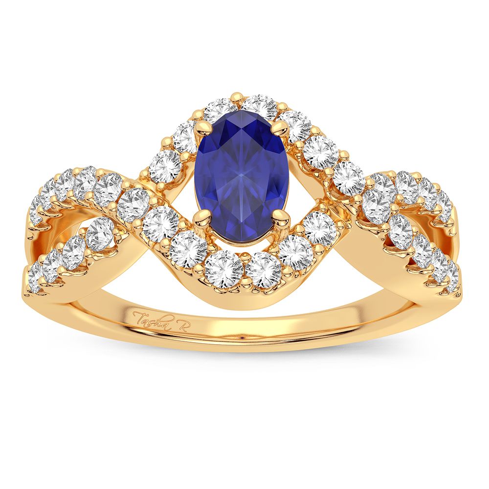0.50 ct Sapphire & Diamond Ring in 14K Gold