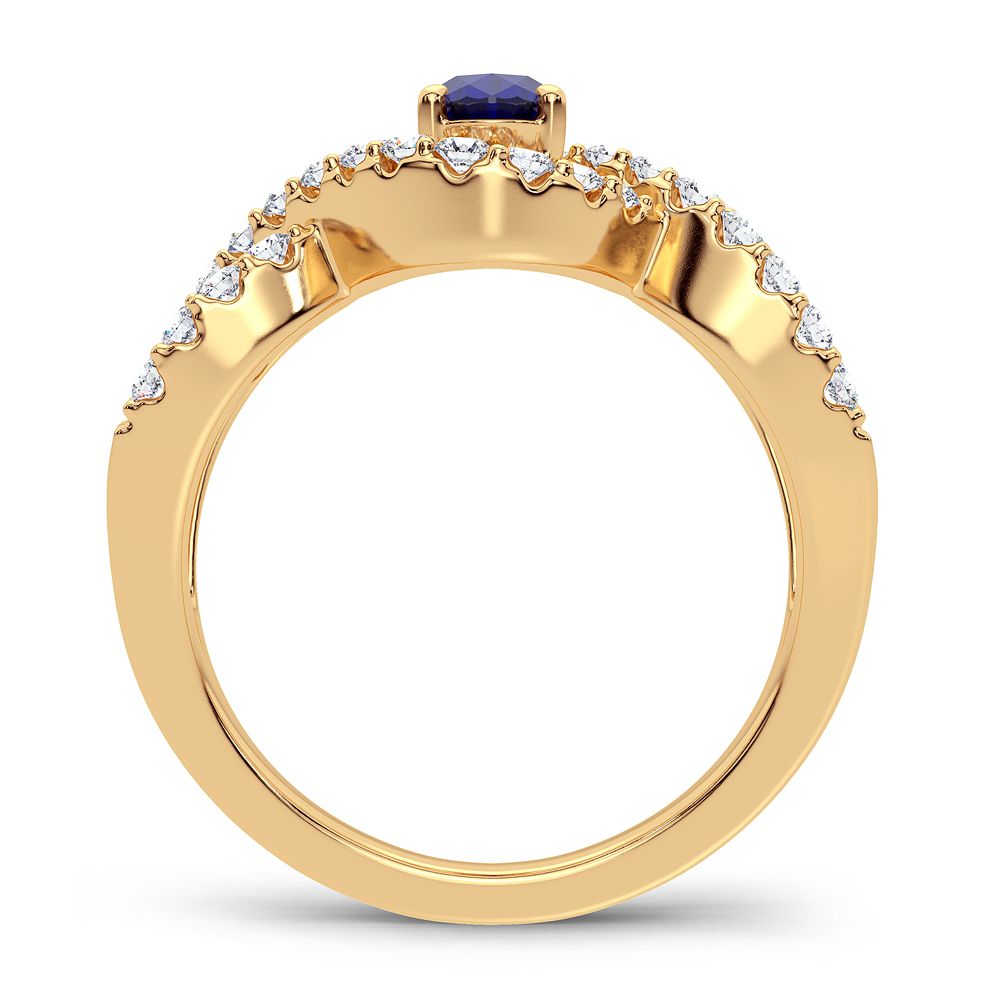 0.50 ct Sapphire & Diamond Ring in 14K Gold