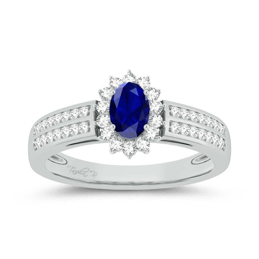 0.25 ct Sapphire & Diamond Ring in 14K Gold