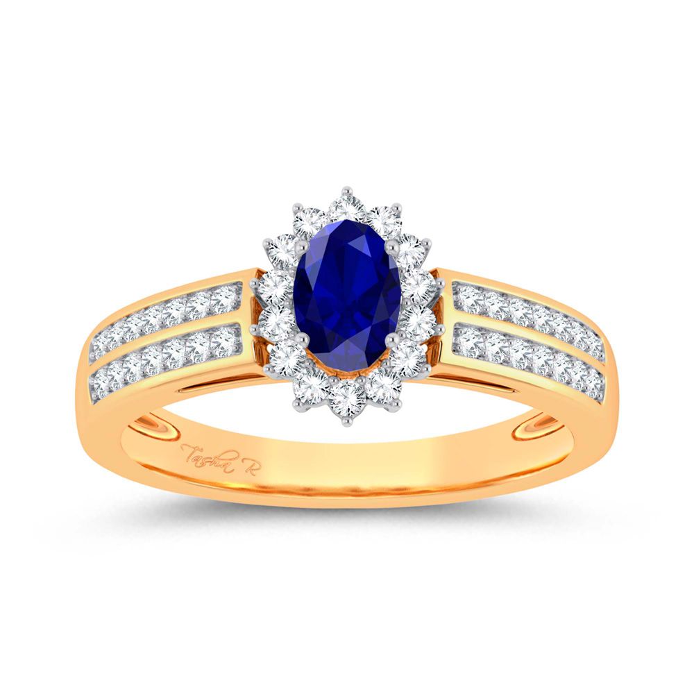 0.25 ct Sapphire & Diamond Ring in 14K Gold