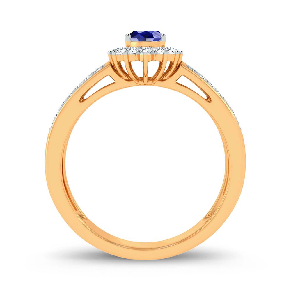 0.25 ct Sapphire & Diamond Ring in 14K Gold