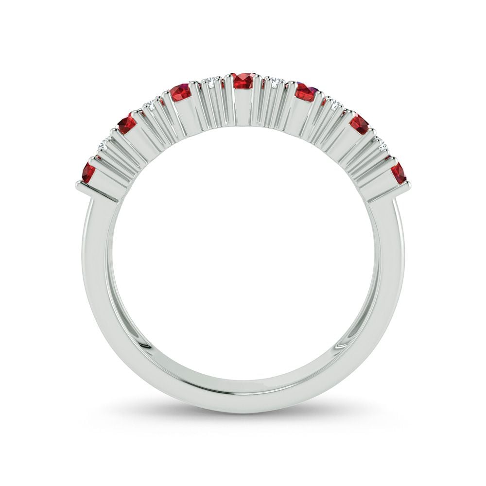 0.10 ct Ruby & Diamond Band in 14K Gold