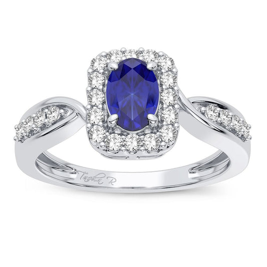 0.25 ct Sapphire & Diamond Ring in 14K Gold