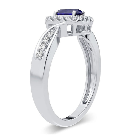 0.25 ct Sapphire & Diamond Ring in 14K Gold