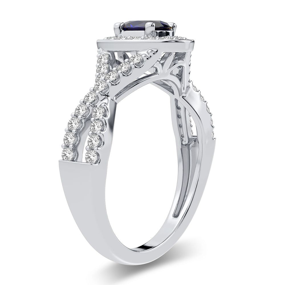 0.40 ct Sapphire & Diamond Ring in 14K Gold