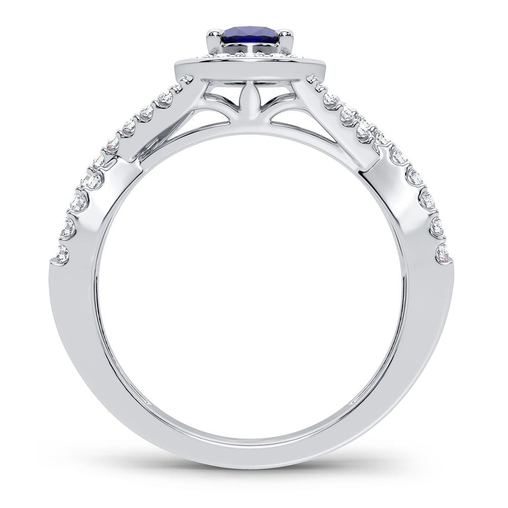 0.40 ct Sapphire & Diamond Ring in 14K Gold