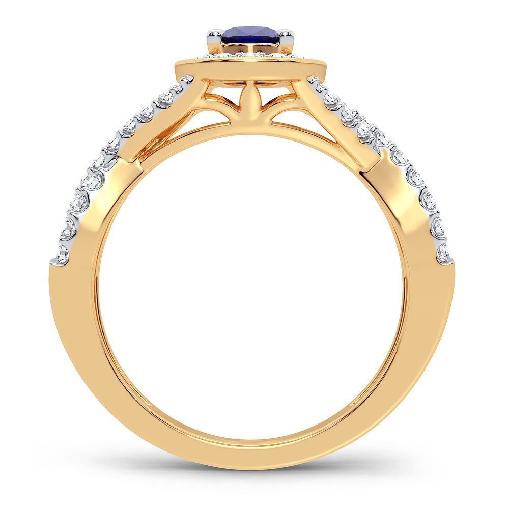 0.40 ct Sapphire & Diamond Ring in 14K Gold