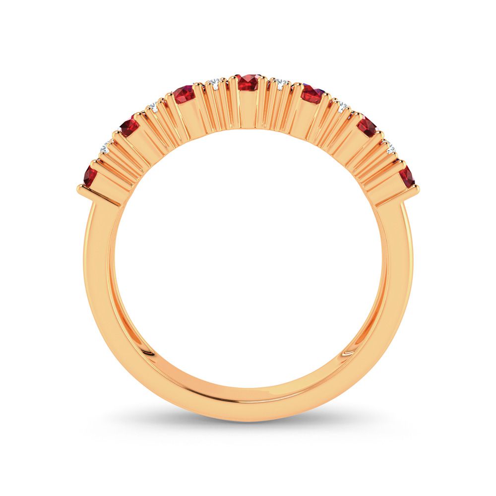 0.10 ct Ruby & Diamond Band in 14K Gold