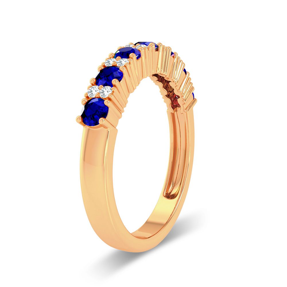 0.10 ct Sapphire & Diamond Ring in 14K Gold