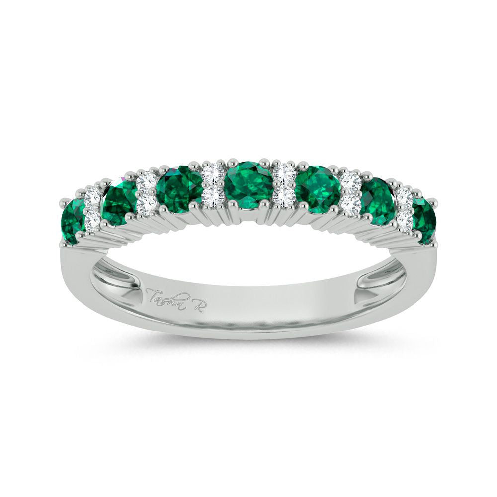 0.10 ct Emerald & Diamond Ring in 14K Gold
