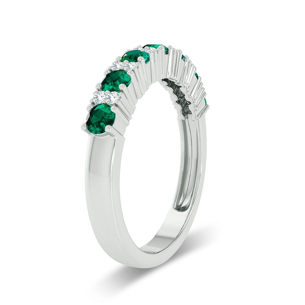 0.10 ct Emerald & Diamond Ring in 14K Gold