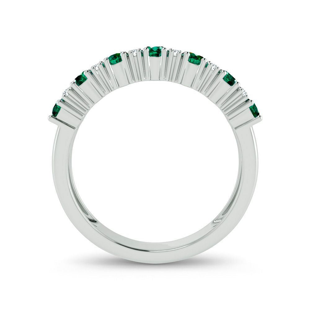 0.10 ct Emerald & Diamond Ring in 14K Gold