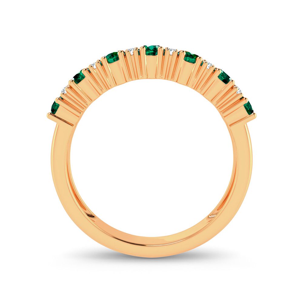 0.10 ct Emerald & Diamond Ring in 14K Gold