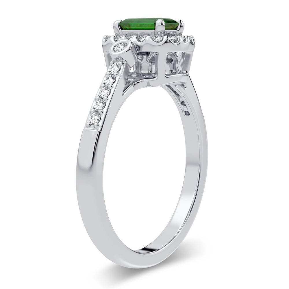 0.20 ct Emerald & Diamond Ring in 14K Gold