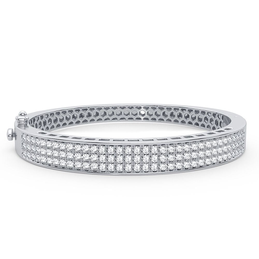 3.00 ct Diamond Bangle in 14K Gold