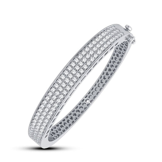 3.00 ct Diamond Bangle in 14K Gold
