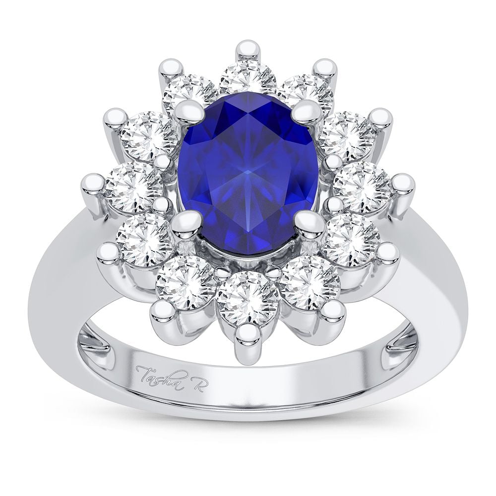 0.78 ct Sapphire & Diamond Ring in 14K Gold
